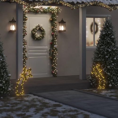 Sternschnuppe Mit Erdspießen Und 115 Leds | Farbe: Grün | Größe: 62 cm