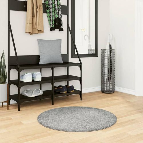 Teppich Shaggy Hochflor Modern Grün | Größe: Ø 80 cm