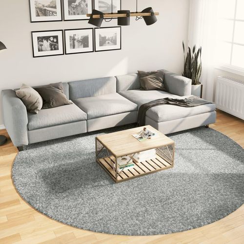 Teppich Shaggy Hochflor Modern Grün | Größe: Ø 280 cm