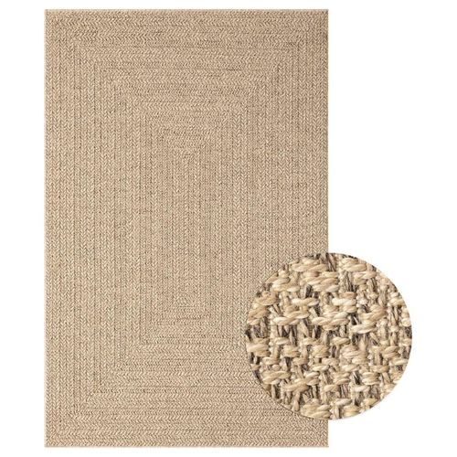 Teppich Zizur Jute-Optik Indoor Und Outdoor Braun | Größe: 200 x 290 cm | Muster: Rechteckig
