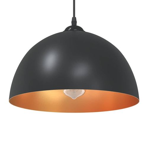 Pendelleuchten 2 Stk. Höhenverstellbar E27 Ø 30 Cm Metall | Farbe: Schwarz