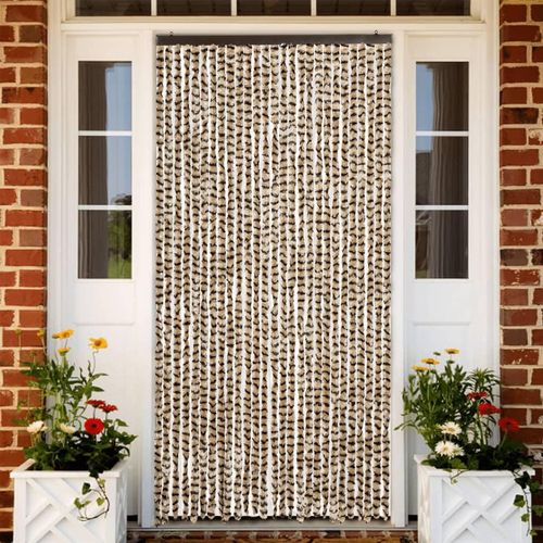 Insektenschutz-Vorhang Chenille Beige Und Braun | Größe: 118 x 220 cm