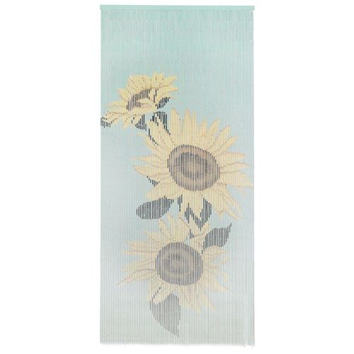 Insektenschutz Türvorhang Bambus | Größe: 90 x 200 cm | Muster: Sonnenblume