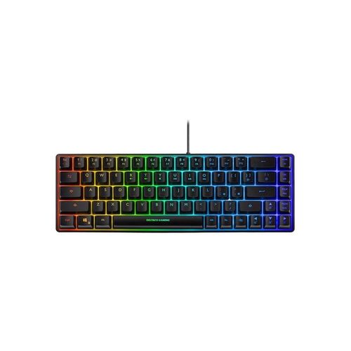 Deltaco GAM-158-US membrane 60% mini RGB US semi-transparent black - Gaming Tastaturen - Englisch - US - Schwarz