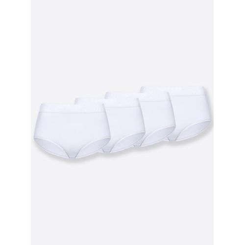 Taillenslip WÄSCHEPUR, Damen, Gr. 44, weiß, 95% Baumwolle, 5% Elasthan, Unterhosen