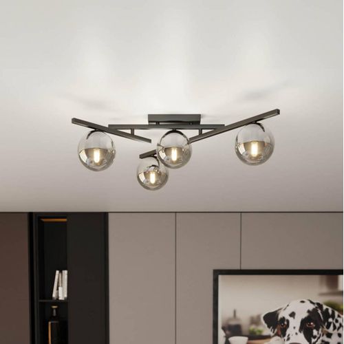 Deckenlampe Smart, schwarz/grafit, 4-flammig