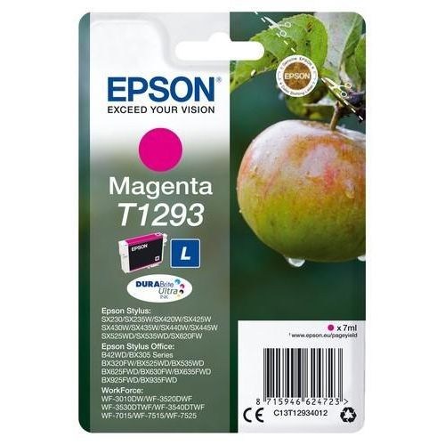 Original Epson Stylus Office BX 305 FW Plus (C13T12934010 / T1293) Druckerpatrone Magenta