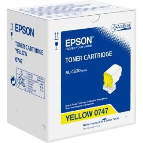 Original Epson Workforce AL-C 300 Series (C13S050747 / 0747) Toner Gelb
