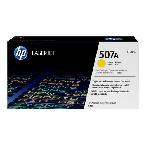 Original HP LaserJet Enterprise 500 color M 575 dn (CE402A / 507A) Toner Gelb