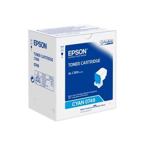 Original Epson Workforce AL-C 300 DTN (C13S050749 / 0749) Toner Cyan