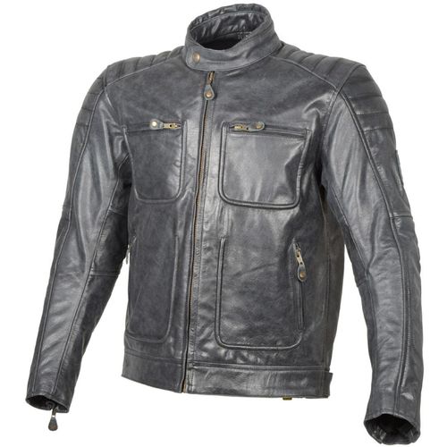 Booster Spitfire Motorrad Lederjacke Farbe: Schwarz, Grösse: L