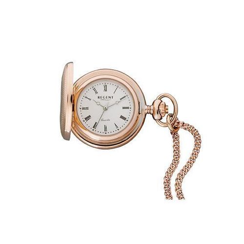 Regent Umhängeuhr ohne Kette P-761 rosé vergoldet Quarz analog