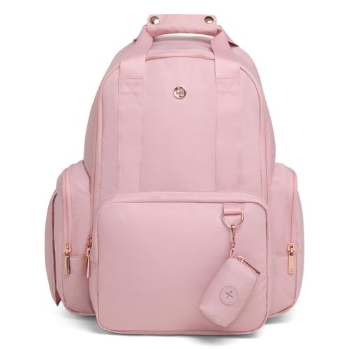 Wickeltasche HUGGIES BABYWEAR, Baby, rosa (bridal rose), Obermaterial: 100% Nylon, Taschen, mit vielen Taschen und extra Wickelunterlage