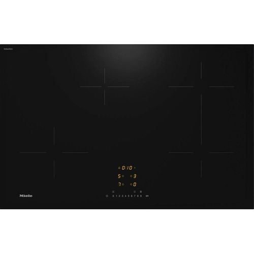 MIELE Induktions-Kochfeld "KM 7373 FL", schwarz, B:80cm H:5,3cm T:52cm, Kochfelder