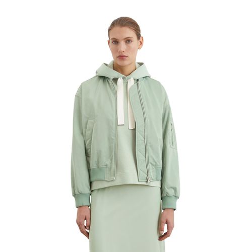 Blouson MARC O'POLO, Damen, Gr. 44, grün (dusty mint), Obermaterial: 100% Polyester, casual, regular fit, Langarm Rippbündchen, Jacken