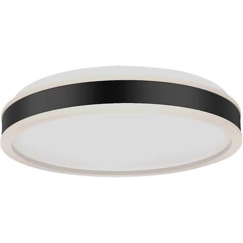 LED Deckenleuchte, Metall, Schwarz, Designerstil, D 40 cm