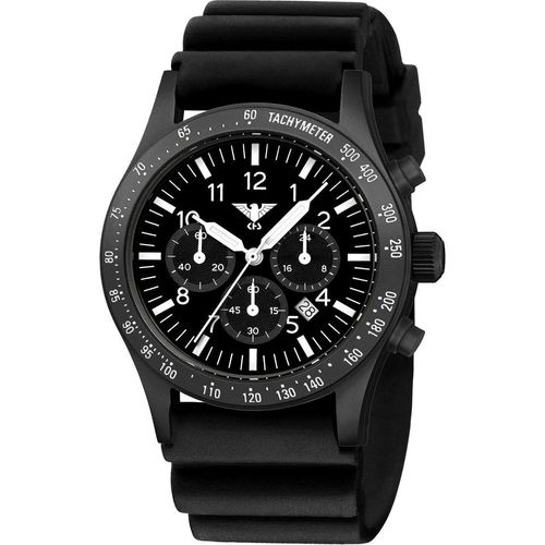 KHS PLABSSC.DB Herren-Solaruhr Platoon Chronograph Schwarz