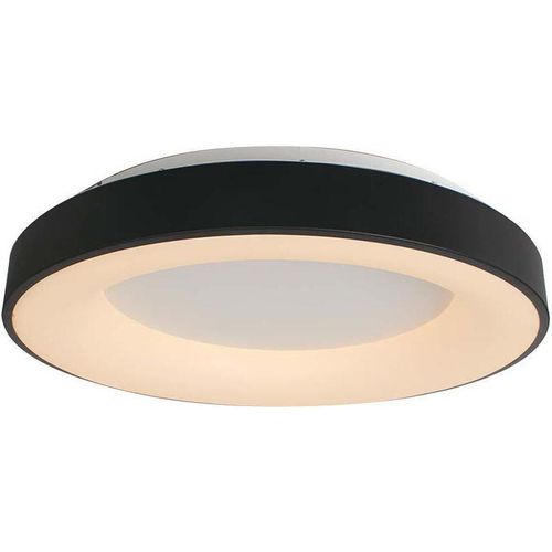 LED Deckenleuchte, Metall, Schwarz, 360° Abstrahlung, D 60cm