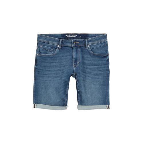 TOM TAILOR Herren TTJOSH REGULAR Jeans Shorts mit Superstretch, blau, Uni, Gr. 33