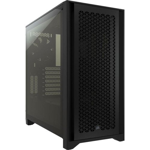 CORSAIR PC-Gehäuse "iCUE 4000D RGB AIRFLOW Mid-Tower-Gehäuse", schwarz, B:23cm H:46,6cm T:45,3cm, Computergehäuse