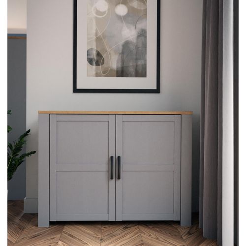 Sideboard FORTE "Bohol", grau (riviera eiche, eiche grau), B:116,4cm H:87cm T:42cm, Holzwerkstoff, Sideboards, Sideboard