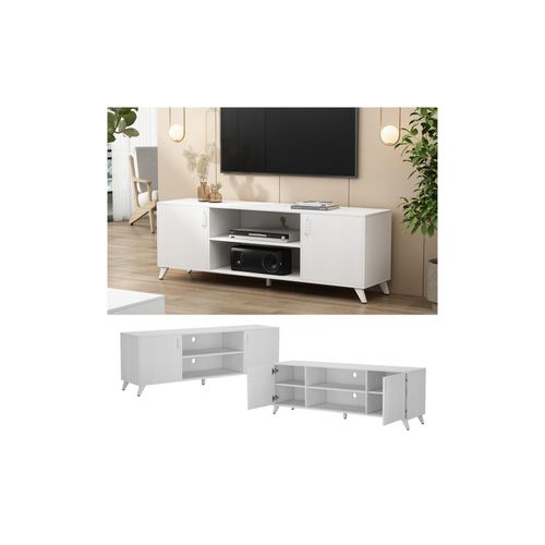 Vicco Lowboard Maceio Weiß 160 x 54,5 cm mit 2 Türen