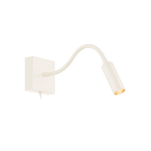 Wandlampe Ojos, creme, Leselampe, verstellbar, 33 cm, G9