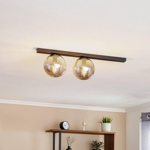 Deckenlampe Fit, schwarz/grafit, zweiflammig
