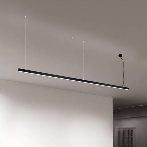 LED-Deckenleuchte Bounce, schwarz, Länge 113 cm, CCT, Alu