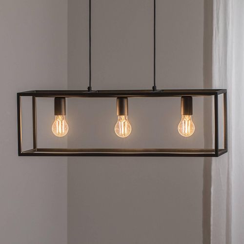 Hängelampe Valeria, schwarz, Stahl, 3-flammig