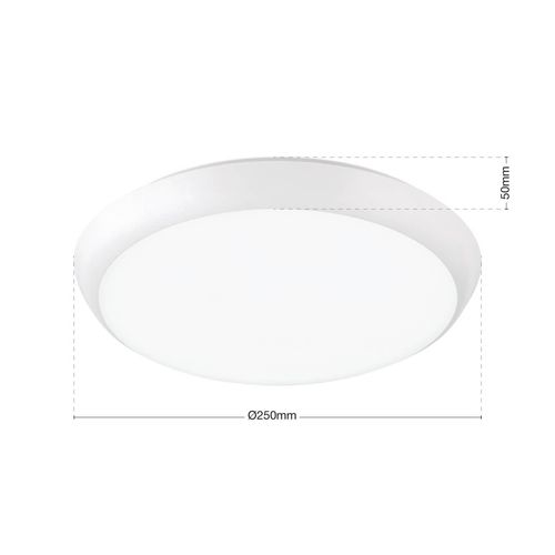 LED-Deckenleuchte Maggy, Ø 25 cm, weiß, CCT, IP65, Dekoringe