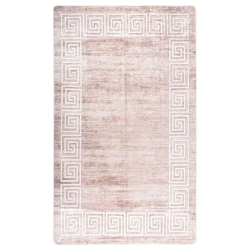 Teppich Waschbar Beige Rutschfest Beige Und Golden | Größe: 120 x 180 cm
