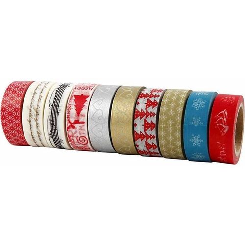 creativ company Kreativset »Washi-Tape Weihnachten«, (10 tlg.)