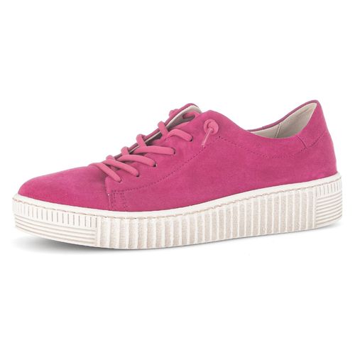 Slip-On Sneaker GABOR, Damen, Gr. 39, pink, Ziegenveloursleder, unifarben, casual, Schuhe, Freizeitschuh, Halbschuh, Slipper mit Best Fitting-Ausstattung
