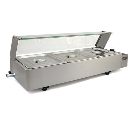 Gastro 3 GN Bain-Marie Chaving Dish Wasserbad Speisewärmer Speisenwärmer