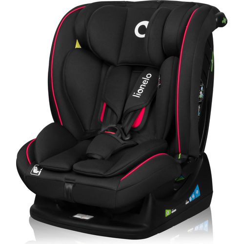 Lionelo Autokindersitz Aart i-Size ab Geburt bis 12 Jahre, 40-150 cm, Breiter Anpassungsbereich Ein zusätzlicher Seitenschutz R129/03 - Schwarz