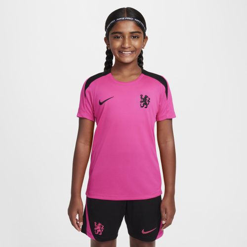 FC Chelsea Strike Third Nike Dri-FIT Kurzarm-Fußballoberteil aus Strickmaterial (ältere Kinder) - Pink Image