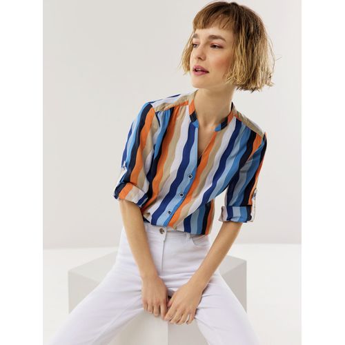 Baumwoll Bluse Krempelarm Image