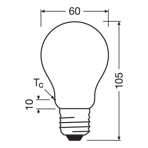 OSRAM LED Birne matt E27 3,8W 827 EEK A 3er-Pack