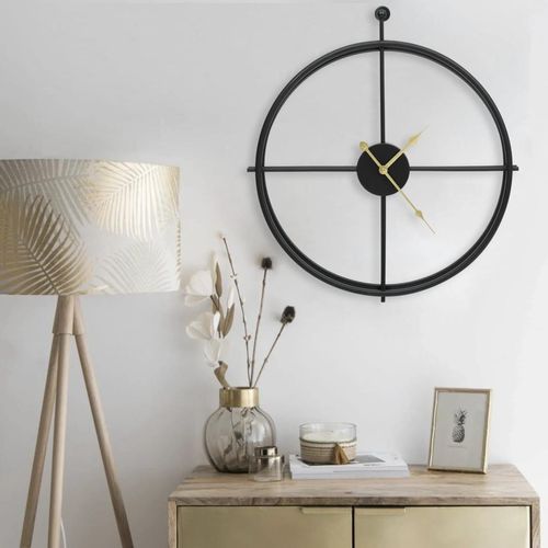 Wanduhr En 52 Cm Eisen | Farbe: Schwarz