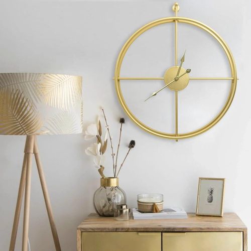 Wanduhr En 52 Cm Eisen | Farbe: Gold