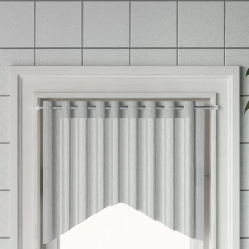 Gardinenstangen 2 Stk. Weiß Und Silbern Aluminium | Größe: 40-60 cm