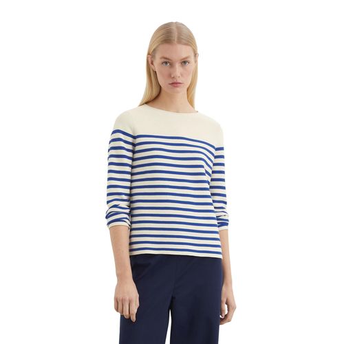 Streifenpullover MARC O'POLO, Damen, Gr. L, striped, natural cotton, Strick, Obermaterial: 100% Baumwolle, gestreift, casual, slim fit, U-Boot-Ausschnitt, Langarm Bündchen, Pullover