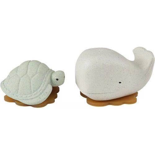 Badespielzeug »HEVEA Whale/Turtle«, (2 tlg.)