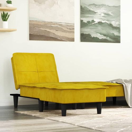 The Living Store Chaiselongue Gelb Samt