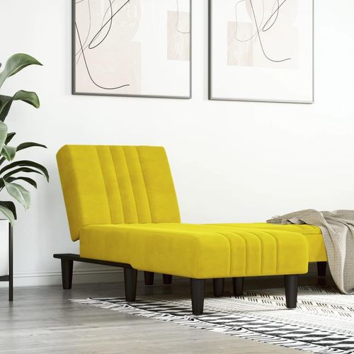 The Living Store Chaiselongue Gelb Samt