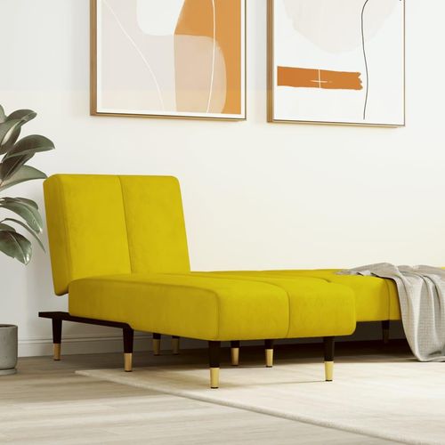 The Living Store Chaiselongue Gelb Samt