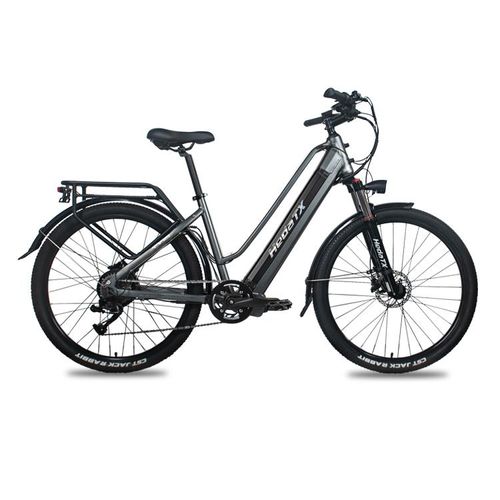 Elektrofahrrad 27,5'' E Mountain Bike City Ebike 48V/19,2Ah 9 Gänge Hinterradmotor ATB E-Bike, 9-Gang Shimano Pedelec Citybike E-Hollandräder Grau