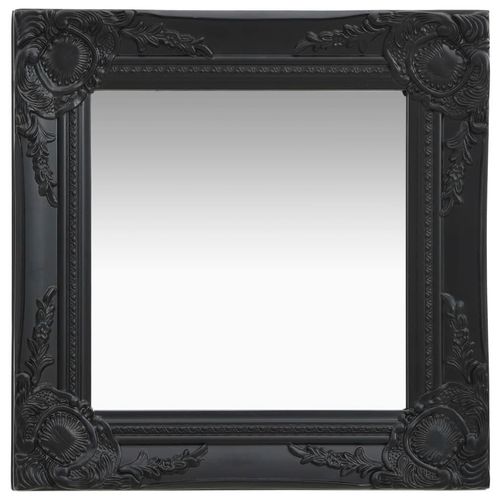 Wandspiegel Im Barock-Stil | Farbe: Schwarz | Größe: 40 x 40 cm