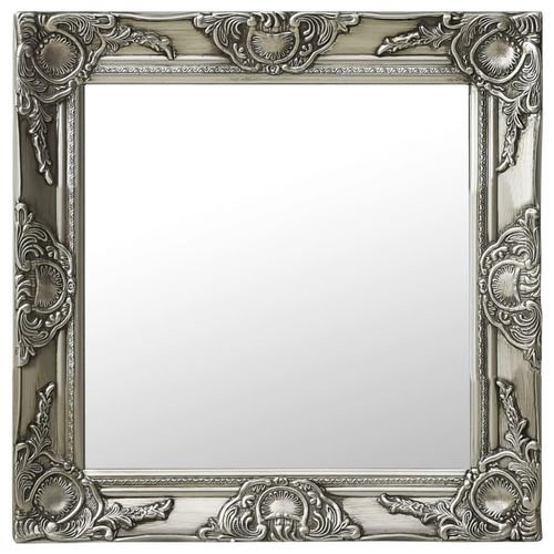 Wandspiegel Im Barock-Stil | Farbe: Silber | Größe: 50 x 50 cm